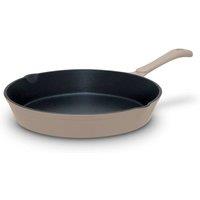 Barbary & Oak 26cm Cast Iron Round Fry Pan Cashmere in Beige