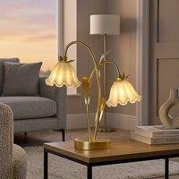 Hestia Floral 2 Stem LED Table Lamp Gold