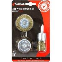 Abracs Wire Brush (Pack of 3) in Dark Brown