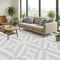 Ventryn 12 Grey Vinyl Tiles 45.72cm Self Adhesive Textured Floor DIY