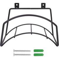 Nordara Wall Mounted Garden Hose Hanger Storage Holder in Black