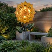 Garden Greatness Lunaria Sunflower Solar Stake Light | Size: 1 Pack