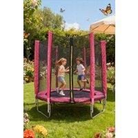 ExtraStar Kids Trampoline with Safety Net, 5ft Mini Round Trampoline in Pink