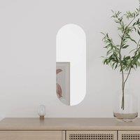 Berkfield Home Wall Mirror 15x40 cm Glass Oval in Silver