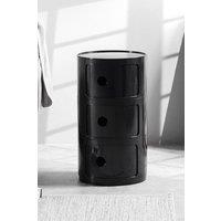 Living and Home 3-Tiered Plastic Storage Drawer Unit in Black