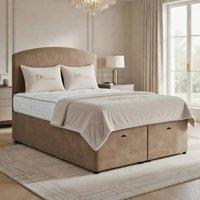 DS Living Opulence Mink Ottoman Bed in Brown | Size: Single