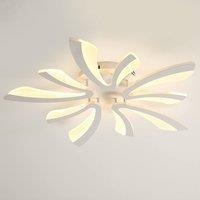 Pheashine Modern White V-Shape LED Ceiling Light, 50W 3000K Warm White, 68cm