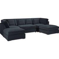 Stratus Interiors Belgravia Large U Shape Fullback Cushion Sofa in Black