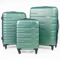 Gino Ferrari Lightweight Hard Shell Suitcases - Wheeled Hold & Cabin Luggage in Light Green | Size: Small