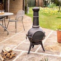 mysmartbuy Grande Clasico Chimenea - Outdoor Garden Log Wood Burner Fire Pit Bowl in Bronze