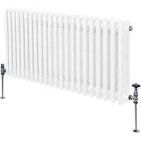 Monstershop Traditional 3 Column Radiator - 600 x 1012mm - White