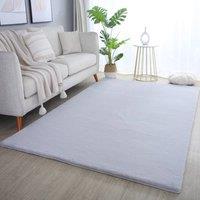 Desire Rugs Plushtale Washable Low Pile Living Room Area Rug - Fluffy Super Soft in Grey | Size: 160 cm x 220 cm