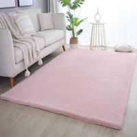 Desire Rugs Plushtale Washable Low Pile Living Room Area Rug - Fluffy Super Soft in Baby Pink | Size: 200 cm x 280 cm