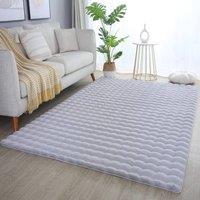 Desire Rugs Orbie Washable Living Room Area Rug - Carved Ridge-Furrow Design in Grey | Size: 200 cm x 280 cm