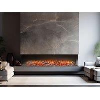 Acantha Fires & Fireplaces Ignis 2000 Panoramic Media Wall Electric Fire in Black