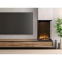 Acantha Fires & Fireplaces Acantha Aspire 50 Portrait Panoramic Media Wall Electric Fire in Black