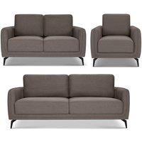 Bravich LTD Brixton Full Suite - Armchair, 2 & 3 Seater Sofa Set in Dark Brown