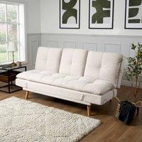 Bravich LTD Soho 4in1 Click Clack Sofa Bed - Linen Blend in Beige | Size: 3 Seater
