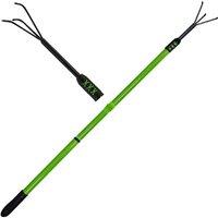 BARGAINS-GALORE Heavy Duty Long Cultivator With Steel Handle & Rubber Grip Garden Diy in Green