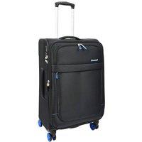 House of Leather Soft Suitcase Expandable Lightweight Luggage Quito in Black | Size: Medium