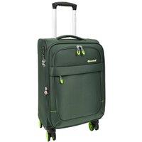 House of Leather Soft Suitcase Expandable Lightweight Luggage Quito in Green | Size: Large