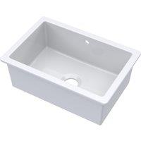 Balterley Fireclay 1 Bowl Undermount Kitchen SinkOverflow 711mm in White