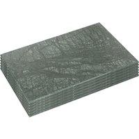 Argon Tableware Rectangle Marble Placemats - 30cm x 20cm - Pack of 6 in Green | Size: 30 cm x 20 cm