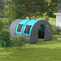 OUTSUNNY Camping Tent, 3000mm Waterproof Family Tent for 3 Man in Grey
