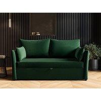 Solace+Co Skyler 2 Seater Velvet Sofa Bed in Green