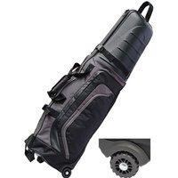 Gr8 Home Travel Golf Bag ABS Hard Top Case Flight Cover Luggage with Wheels in Black