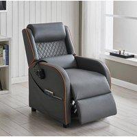 Home Detail Nova Gaming Chair Manual Recliner in Grey