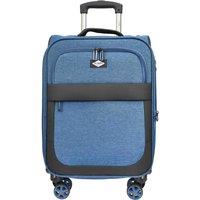 House of Leather Soft Lightweight Expandable Luggage Nimbus in Mid Blue | Size: Small