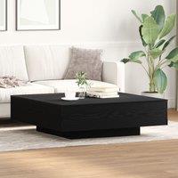 Berkfield Home Coffee Table Black Oak 100x100x31 cm Engineered Wood | Size: 100 x 100 x 31 cm