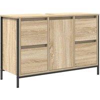 Berkfield Home Basin Cabinet with Drawers Sonoma Oak 90x34.5x60 cm in Light Brown