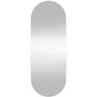 Berkfield Home Wall Mirror 15x40 cm Glass Oval in Silver