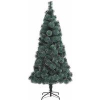 Berkfield Home Elegant Artificial Pre-lit Christmas Tree with Stand Green 180 cm PET