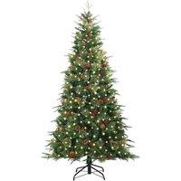 Berkfield Home Elegant Artificial Hinged Christmas Tree Green 180 cm PE & PVC