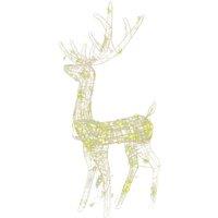 Berkfield Home Stunning Acrylic Reindeer Christmas Decorations 3 pcs 120 cm Warm in White