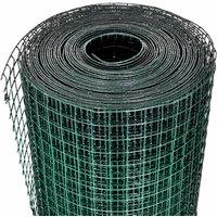Berkfield Home Modern Chicken Wire Fence Galvanised with PVC Coating 10x1 m Green