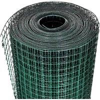 Berkfield Home Modern Chicken Wire Fence Galvanised with PVC Coating 10x1 m Green