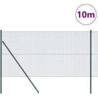 Berkfield Home Green Fence Set Set of 2 Green Metal 10 x 1 m Durable