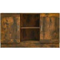 Berkfield Home Sideboard Smoked Oak 120x30.5x70 cm Engineered Wood in Brown