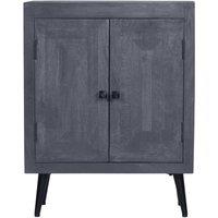 Berkfield Home Sideboard Solid Mango Wood 60x30x76 cm in Grey | Size: 60 x 30 x 76 cm