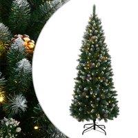 Berkfield Home Artificial Christmas Tree 300 LEDs 210 cm in Green