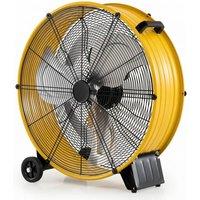 Costway 24 Inch High-Velocity Industrial Drum Fan Portable Metal Fan in Yellow