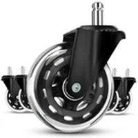 EONLION 5pcs Black Office Chair Wheels Replacement Rotatable Rubber Wheel