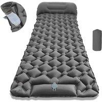 VOGREX Self Inflating Camping Mat Sleeping Air Bed Single in Grey