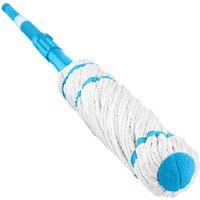 VOGREX Microfibre Twist Mop Extendable Handle Self Wringing Mop Head in Blue