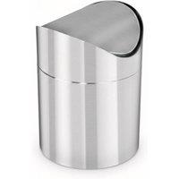 Havendro Small Stainless Steel Bin 1.5L Desktop Trash Can for Tea Bags in Silver
