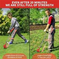 Nordara 12V Cordless Grass Trimmer With 2 Batteries Garden Cutter in Red